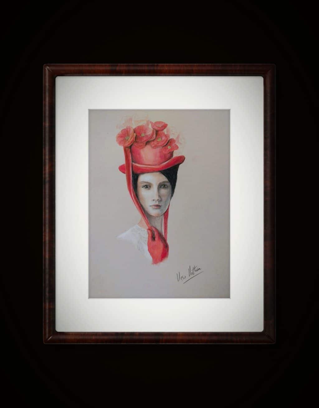 Sombrero de amapolas