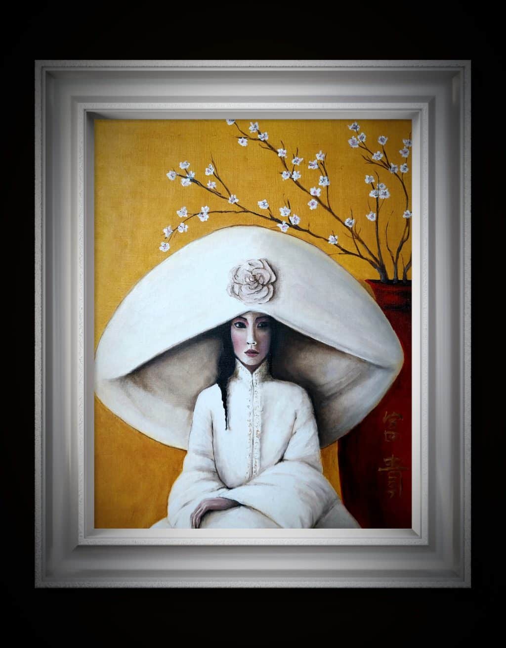 Mujer Coreana con sombrero